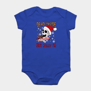 Dead Inside But Jolly AF Christmas Skeleton Baby Bodysuit